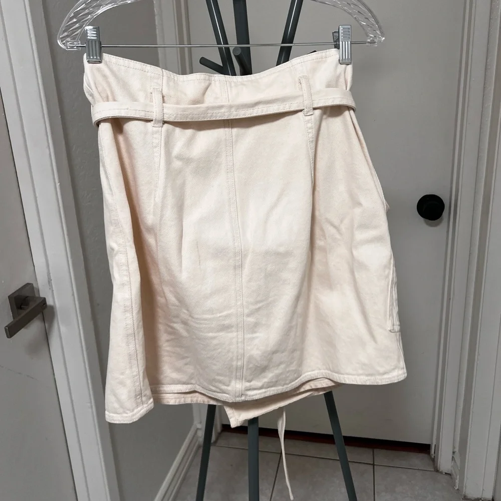 H&M Cream wrap skirt